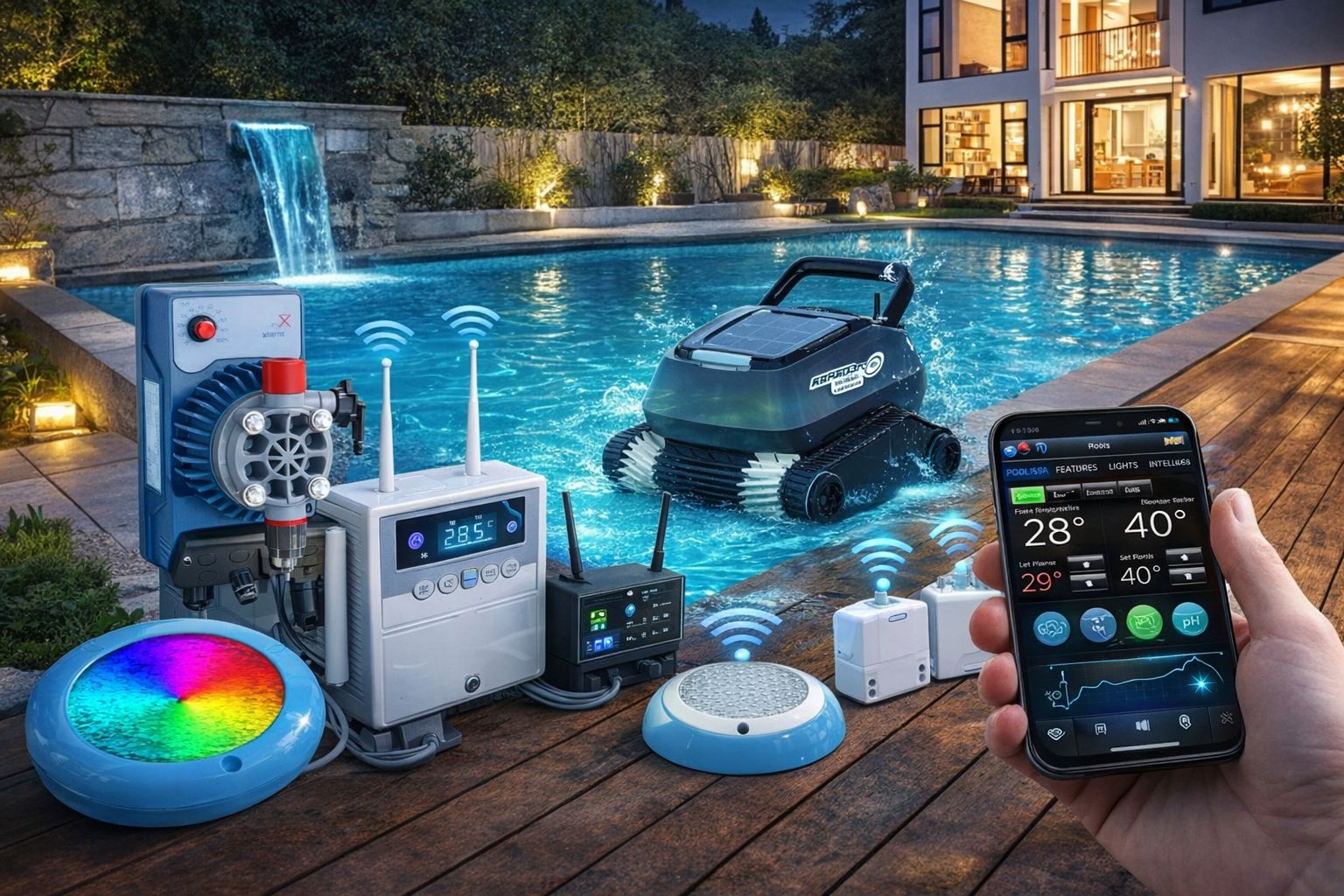 Automação e limpeza de piscinas em Bertioga, litoral norte, Boraceia e Riviera - Maitinga Piscinas